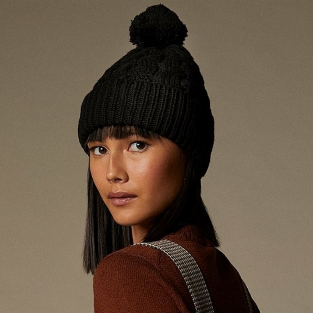 Love & Lore Eco Knit Toque Indigo Sustainable style Eco-knit Pom Hat